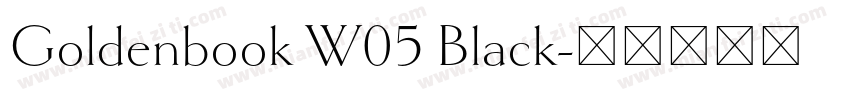 Goldenbook W05 Black字体转换